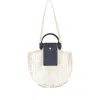 Longchamp Le Plaige Filet Bag In Neutral