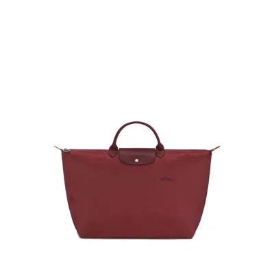Longchamp Bags Purple In Brown