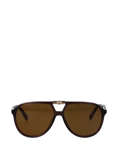 Longchamp Bamboo Pilot-frame Sunglasses In Brown