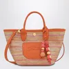 Longchamp Extra Small Le Pliage Panier Rainbow Top Handle Bag In Orange