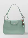 Longchamp Beaded Hobo Bag With Flap Pocket And Knotted Handle