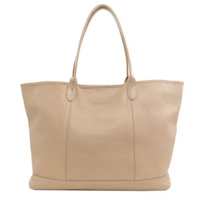 Pre-owned Longchamp Beige Leather Tote Bag ()