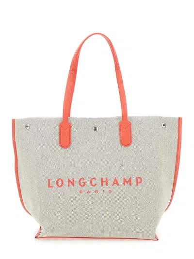 Longchamp Essential Large Canvas Long Handle Tote In Mixed Colours