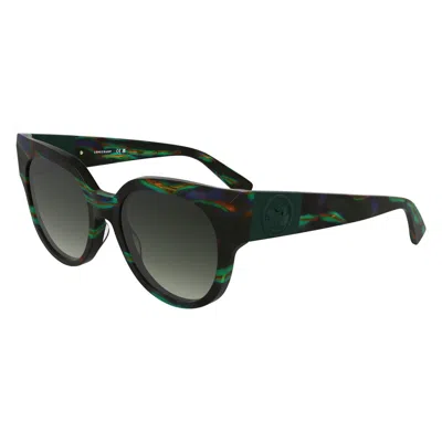 Longchamp Black Acetate Sunglasses In Multi