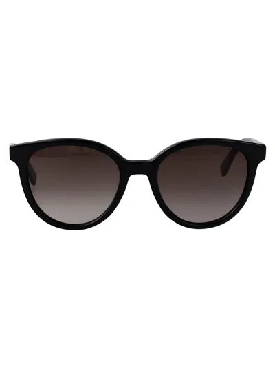 Longchamp Black Acetate Sunglasses In Red