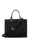 Longchamp Black Handbag With Embossed Logo On The Front And Adjustable And Removable Shoulder Strap In Leather In Black