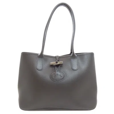 Pre-owned Longchamp Black Leather Tote Bag ()