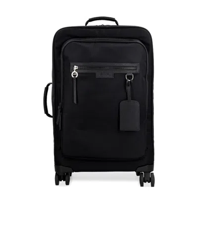 Longchamp Black Logo Trolley Case