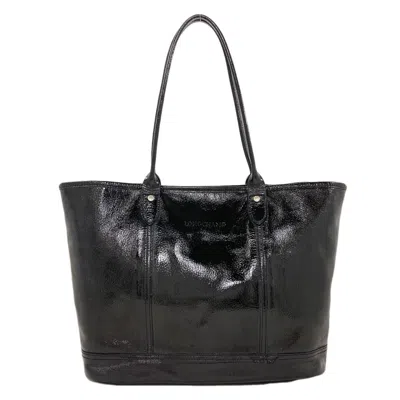 Pre-owned Longchamp Black Patent Leather Tote Bag ()