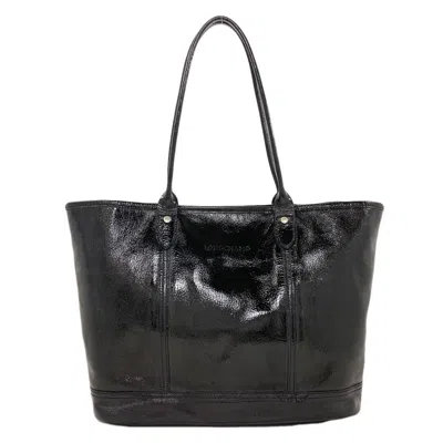Pre-owned Longchamp Black Patent Leather Tote Bag ()