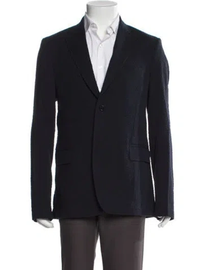 Pre-owned Longchamp Blazer In Blue