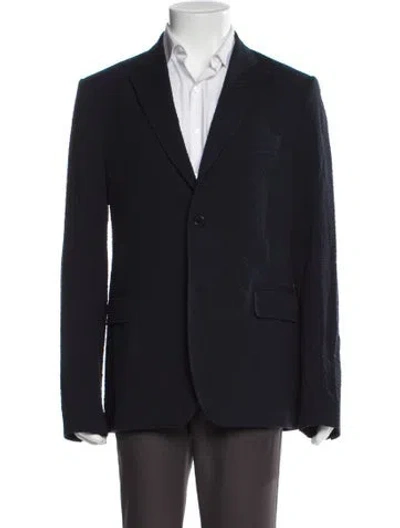 Pre-owned Longchamp Blazer In Blue