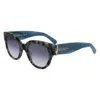 Longchamp Blue Acetate Sunglasses In Multi