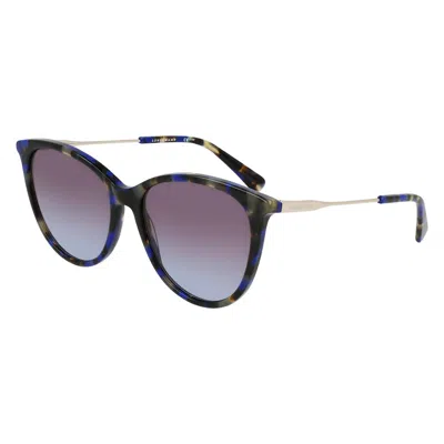 Longchamp Blue Acetate Sunglasses In Multi