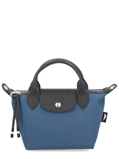Longchamp Blue Canvas Handbag
