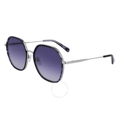 Longchamp Blue Gradient Geometric Ladies Sunglasses Lo163s 046 58 In Purple