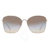 Longchamp Blue Grey Gradient1 Butterfly Sunglasses Lo117s 714 60 In Blue / Gold / Grey
