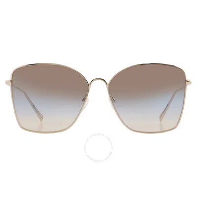 Longchamp Blue Grey Gradient1 Butterfly Sunglasses Lo117s 714 60 In Gold