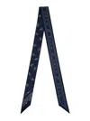 Longchamp Blue Scarf With All-over Bandana Print In Silk Woman In Blue