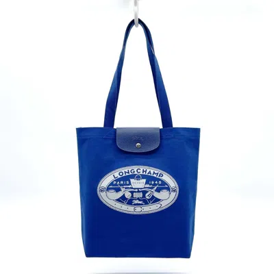 Pre-owned Longchamp Blue Tote Bag () In Multi
