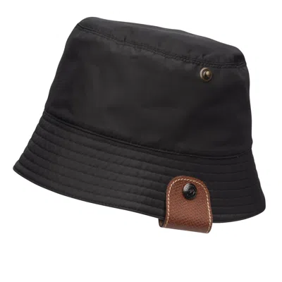 Longchamp Reversible Bucket Hat In Noir/papier