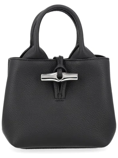 Longchamp Borsa A Mano "le Roseau2" Xs In Black