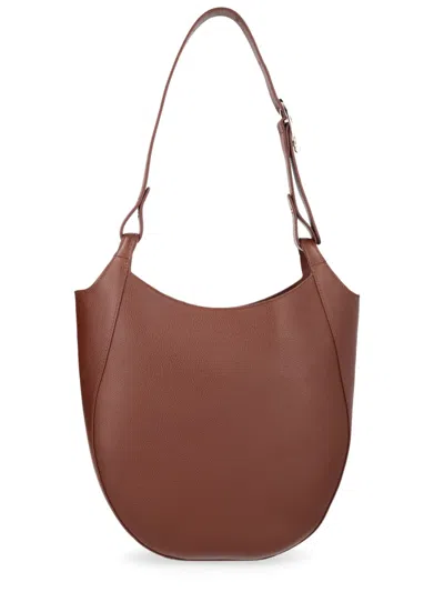 Longchamp Large Hobo Bag With Adjustable Shoulder Strap And Minimalist Design In Brown