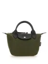 Longchamp Structured Green Polyamide Bag