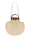 Longchamp Le Pliage Filet Top Handle Bag In White