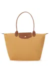 Longchamp 'l Le Pliage Original' Shoulder Bag In Beige