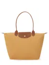 Longchamp Le Pliage Large Bag In Beige
