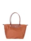 Longchamp Large Double Handle Shoulder Bag In Brown