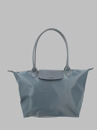 Longchamp Borsa "le Pliage" Medium In Blue