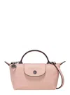 Longchamp Le Pliage Xtra Pink Handbag With Embossed Logo In Leather Woman