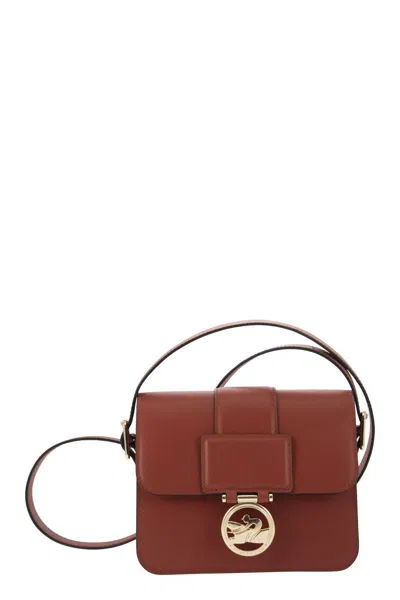 Longchamp Small Box-trot Leather Crossbody Bag In Rouge