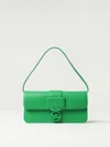 Longchamp Box-trot Bag In Leather With Logo Plaque In Green
