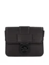 Longchamp Box-trot Leather Flap-closure Satchel Bag In Black