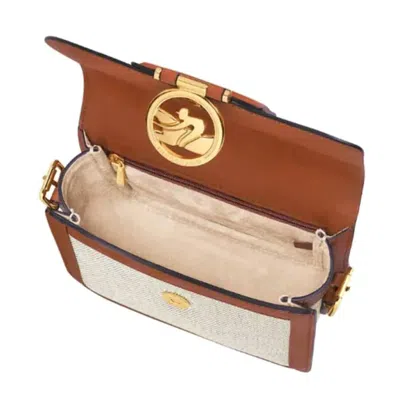 Longchamp Box-trot Crossbody Bag In Grey In Beige