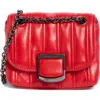 Longchamp Brio Extra Small Leather Shoulder Bag In Red