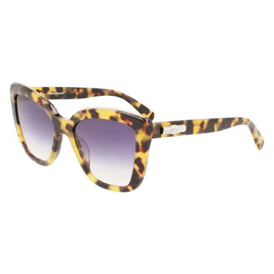 Longchamp Brown Acetate Sunglasses In Multi