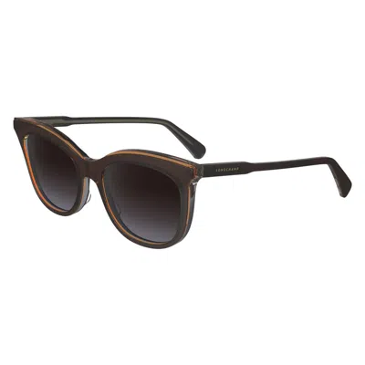 Longchamp Brown Acetate Sunglasses In Black