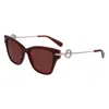 Longchamp Medallion 52mm Modified Rectangular Sunglasses