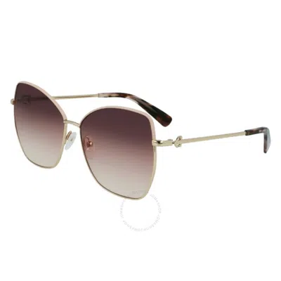 Longchamp Brown Gradient Butterfly Ladies Sunglasses Lo156sl 774 60