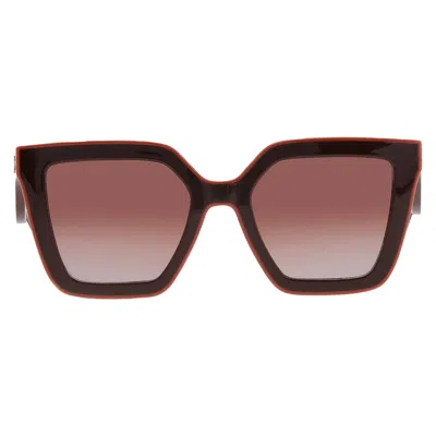 Longchamp Brown Gradient Irregular Ladies Sunglasses Lo792s 200 53 In Multi