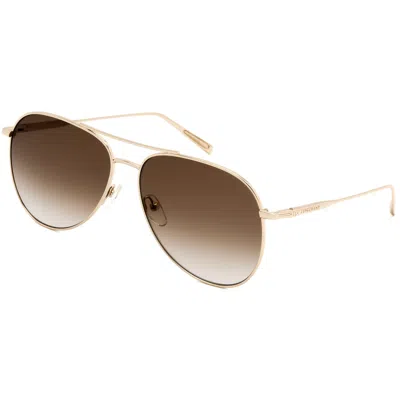 Longchamp Brown Gradient Pilot Ladies Sunglasses Lo139s 718 59