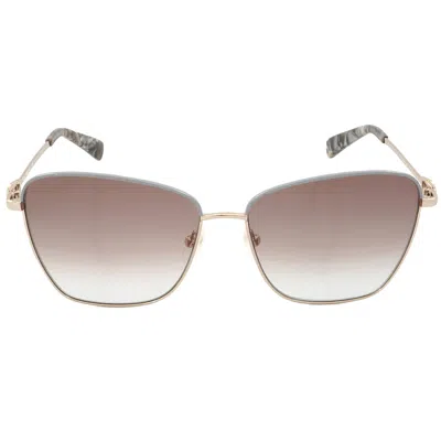 LONGCHAMP BROWN GRADIENT SQUARE LADIES SUNGLASSES LO153S 734 59
