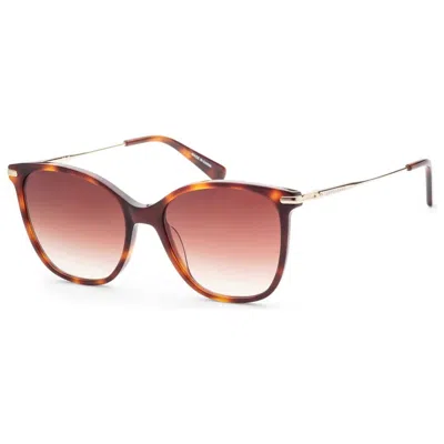 Longchamp Brown Gradient Square Ladies Sunglasses Lo660s 214 In Pink