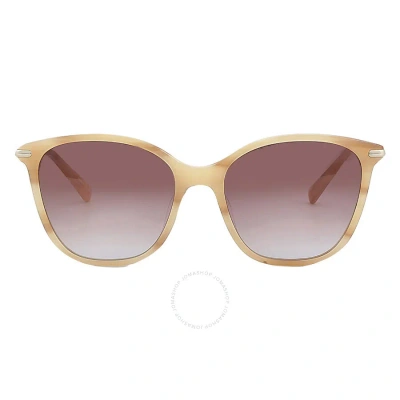 Longchamp Brown Gradient Square Ladies Sunglasses Lo660s 264 54 In Beige / Brown