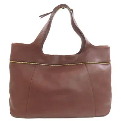 Pre-owned Longchamp Brown Leather Tote Bag ()