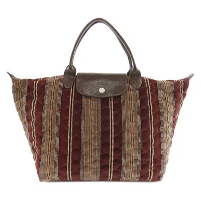Pre-owned Longchamp Brown Suede Tote Bag ()